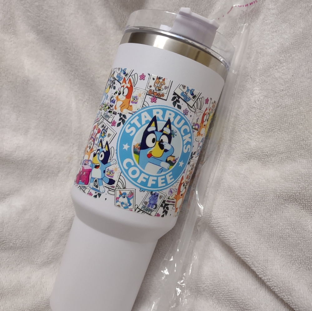 Bluey Starbucks doodles tumbler